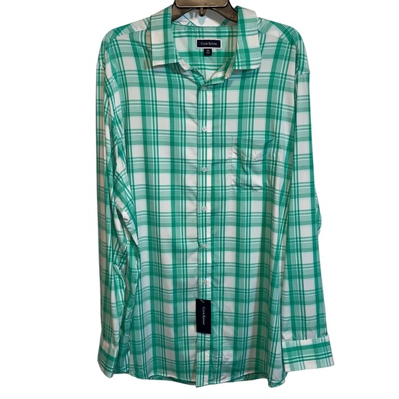Club Room Other - Club Room Men's Regular-Fit Plaid Shirt green XXL